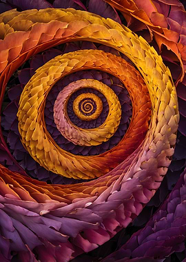 Spiral of Autumn Leaves