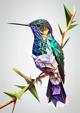 Abstract Geometric Hummingbird