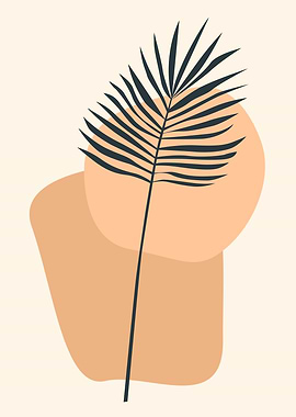 Palm Leaf Minimalist Art