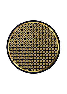 Gold and Black Circular Pattern