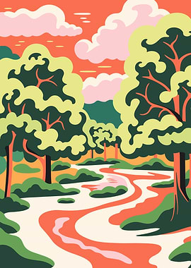 Winding River Landscape