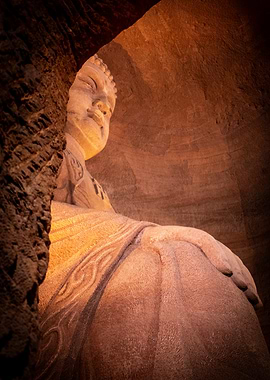 Buddha Statue in Cave