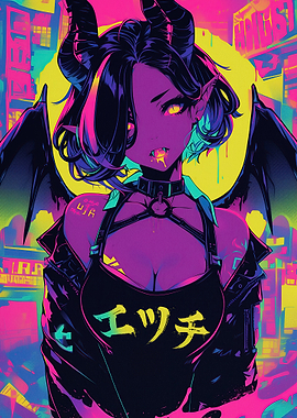 Demon Girl in Neon City