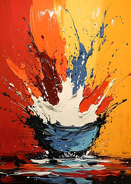 Abstract Splash Painting