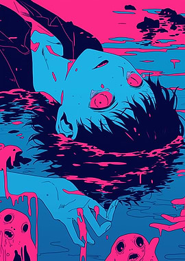 Anime Character in Water