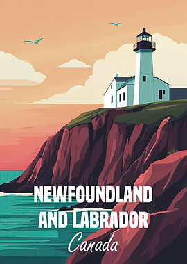 Newfoundland & Labrador Lighthouse Poster