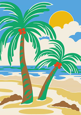Tropical Beach Scene
