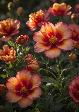 Orange and Red Flowers