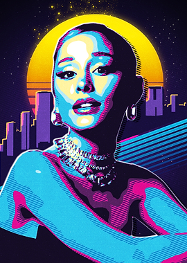 Ariana Grande Retro Art