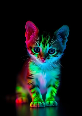 Neon Kitten Cat