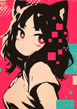 Anime Girl with Cat Ears