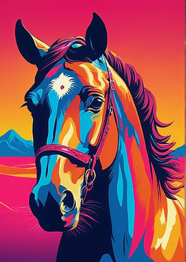 Vibrant Horse Portrait