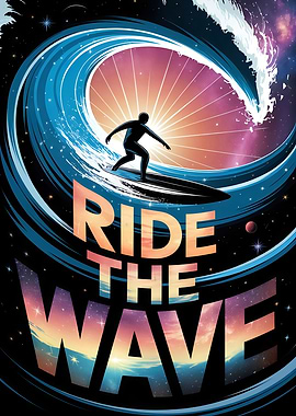 Ride the Wave - cosmic wave - sunrise