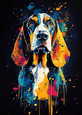 Basset Hound Watercolor Art
