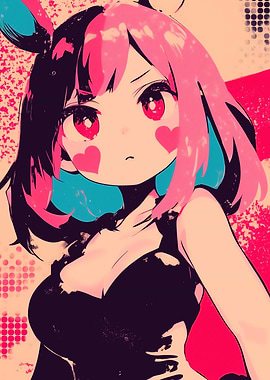 Anime Girl with Pink Hair