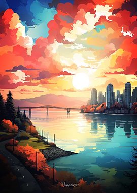 Discover Vancouver Oil Painting