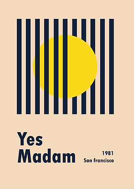 Yes Madam Minimalist Poster