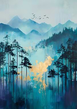 Golden Forest Landscape