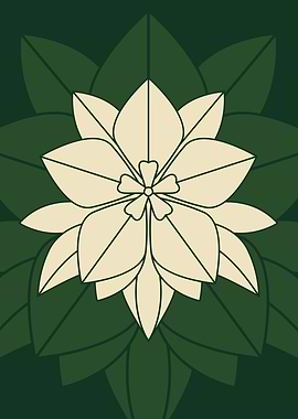 Green Forest Flower Mandala