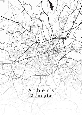 Athens Georgia City Map