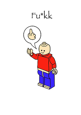 Lego Figure Middle Finger
