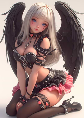 Dark Angel Anime Girl Gaming