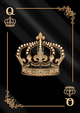 Queen of Spades Playing Card