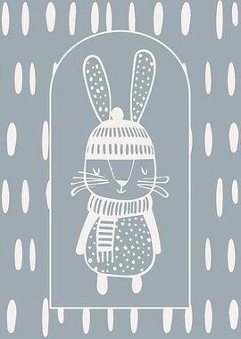 Cute Bunny in Winter