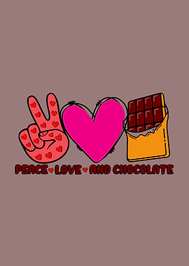 Peace Love Chocolate Graphic