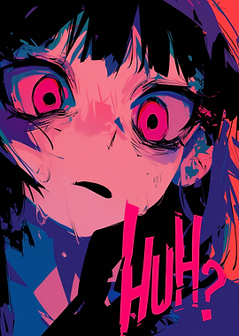 Anime Girl with Red Eyes