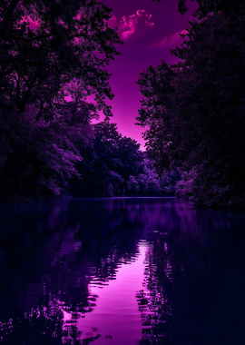 Purple Forest Lake
