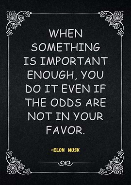 Elon Musk Quote - Important Things