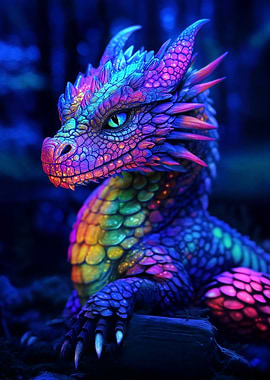 Vibrant Rainbow Dragon