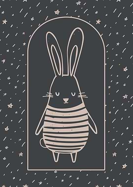 Cute Bunny with Stars