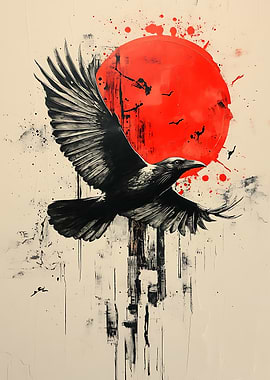 Black Raven and Red Sun