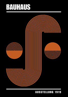 Bauhaus Geometric Poster