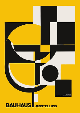Bauhaus Geometric Poster