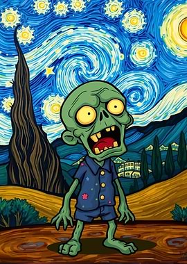 Zombie in Starry Night