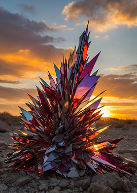 Glass Sculpture Sunset