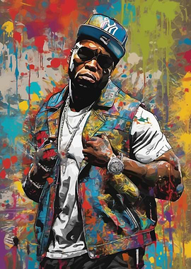 50 Cent Graffiti Portrait