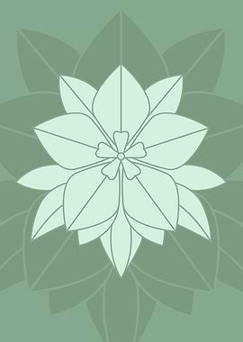 Green Floral Mandala