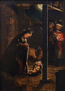 Nativity Scene Painting