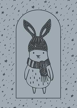 Cute Bunny in Winter