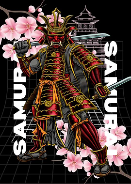 Samurai Warrior Illustration