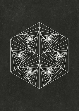 Geometric Hexagon Ginko