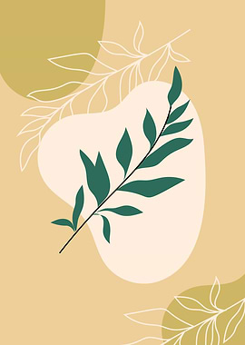 Abstract Green Leaves