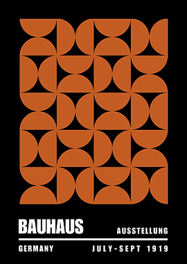 Bauhaus Geometric Poster