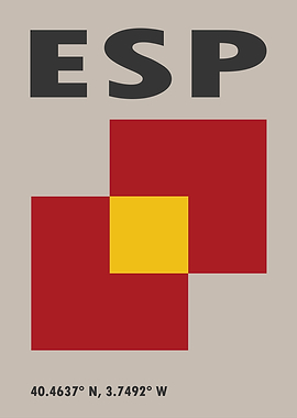 Spain Flag Minimalist Design