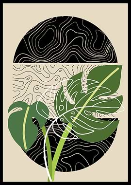 Tropical Leaf Abstract Art