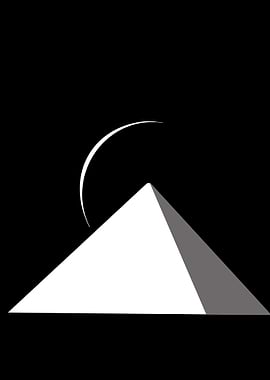 Pyramid and Crescent Moon